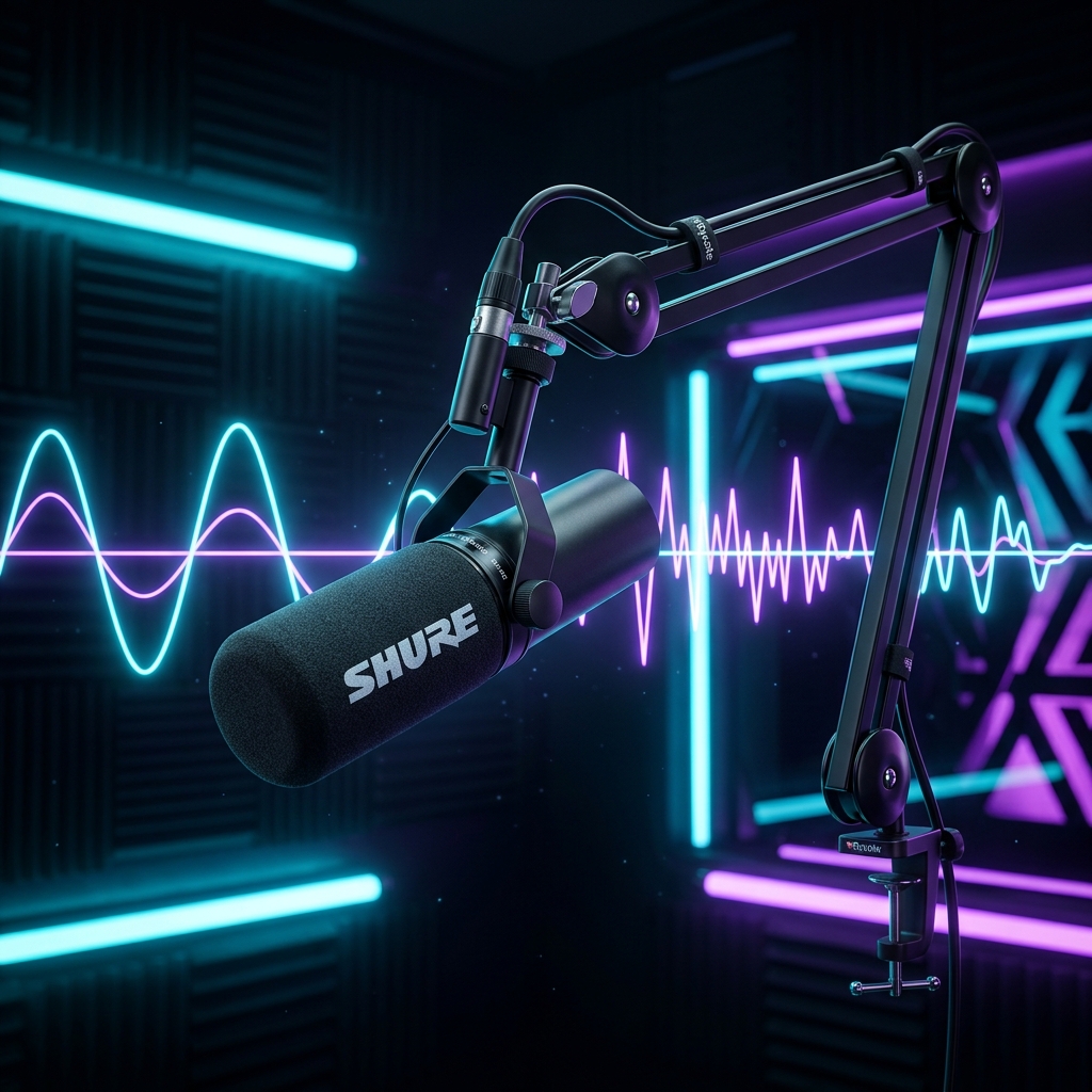 Studio Podcast Microphone Editing
